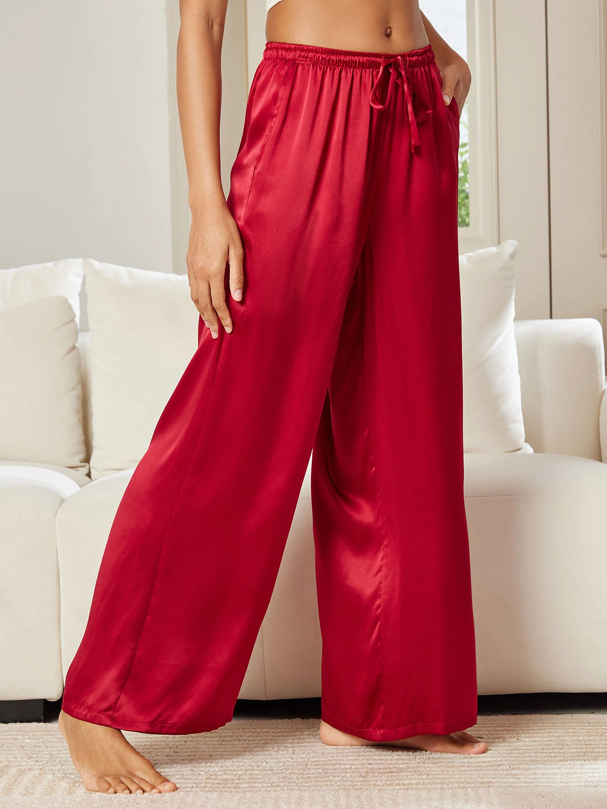 Pure Silk Relaxed Pants