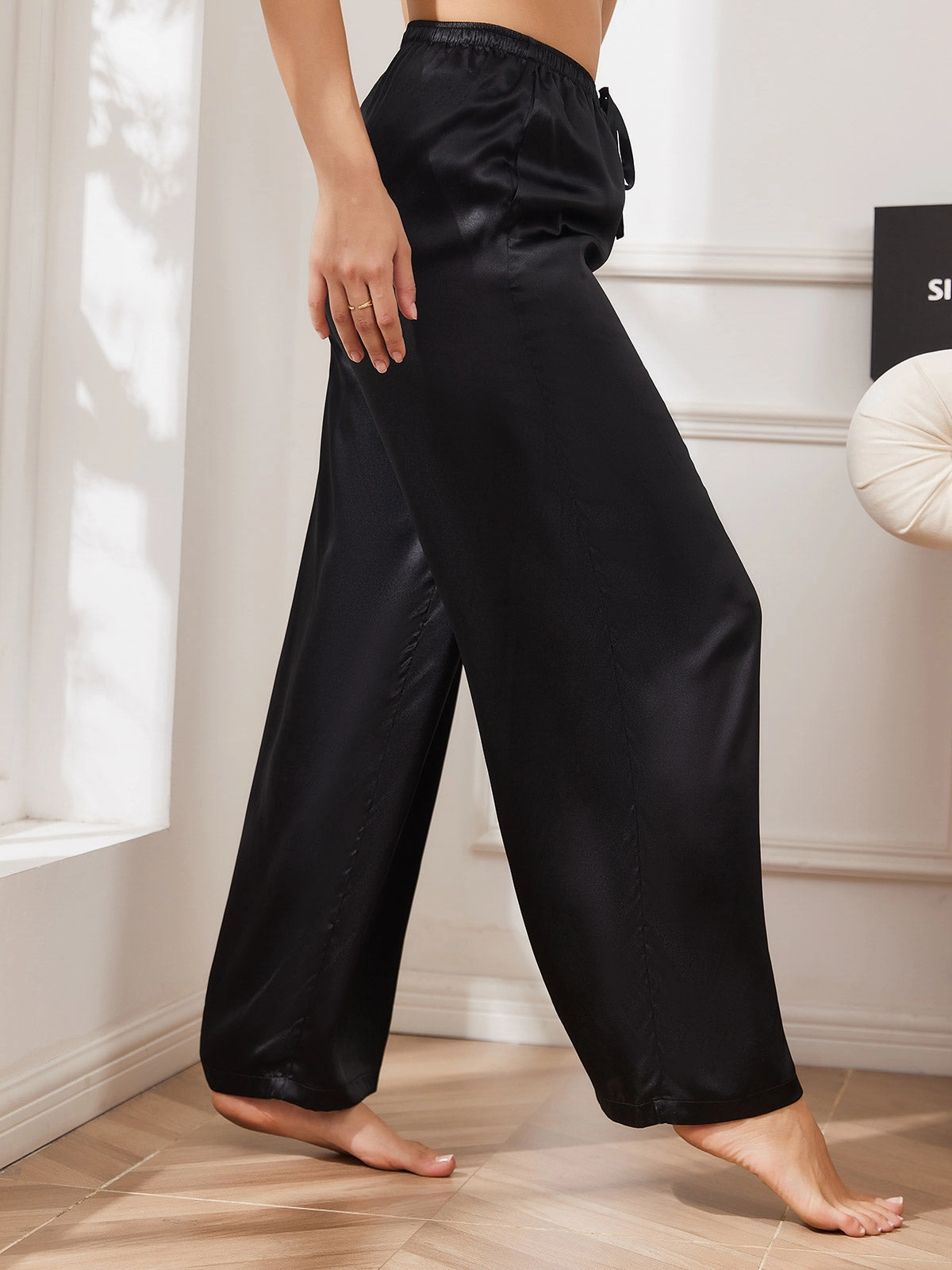 Pure Silk Relaxed Pants