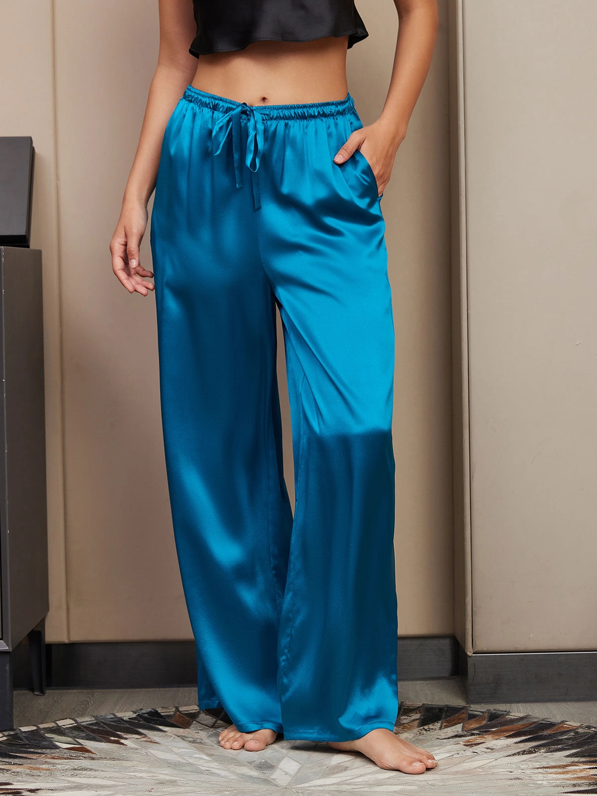 Pure Silk Relaxed Pants