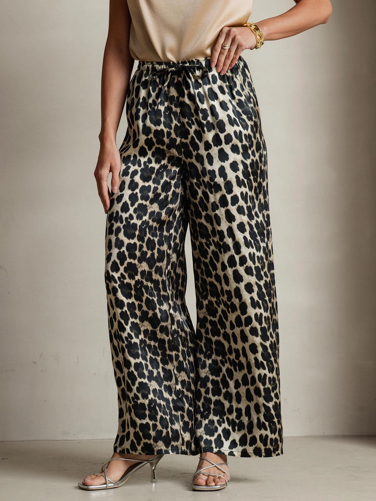 Pure Silk Relaxed Pants