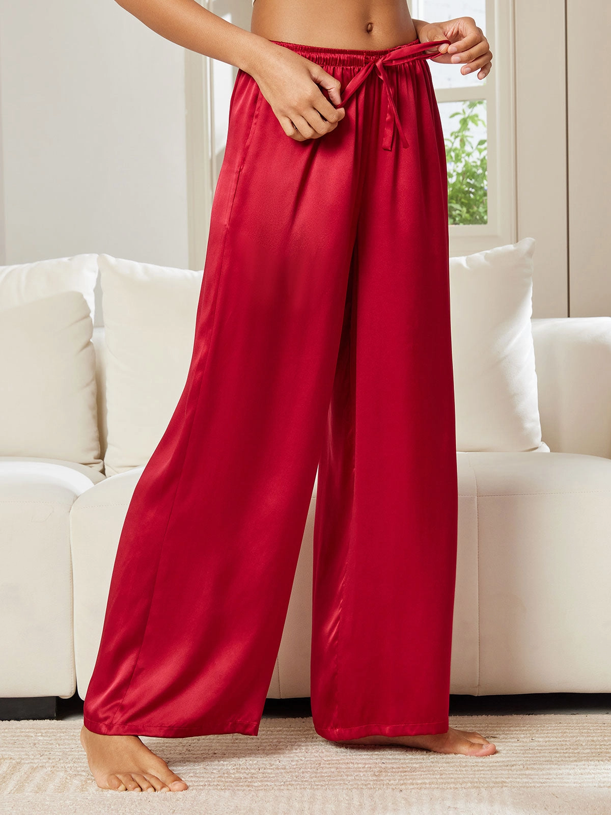 Pure Silk Relaxed Pants