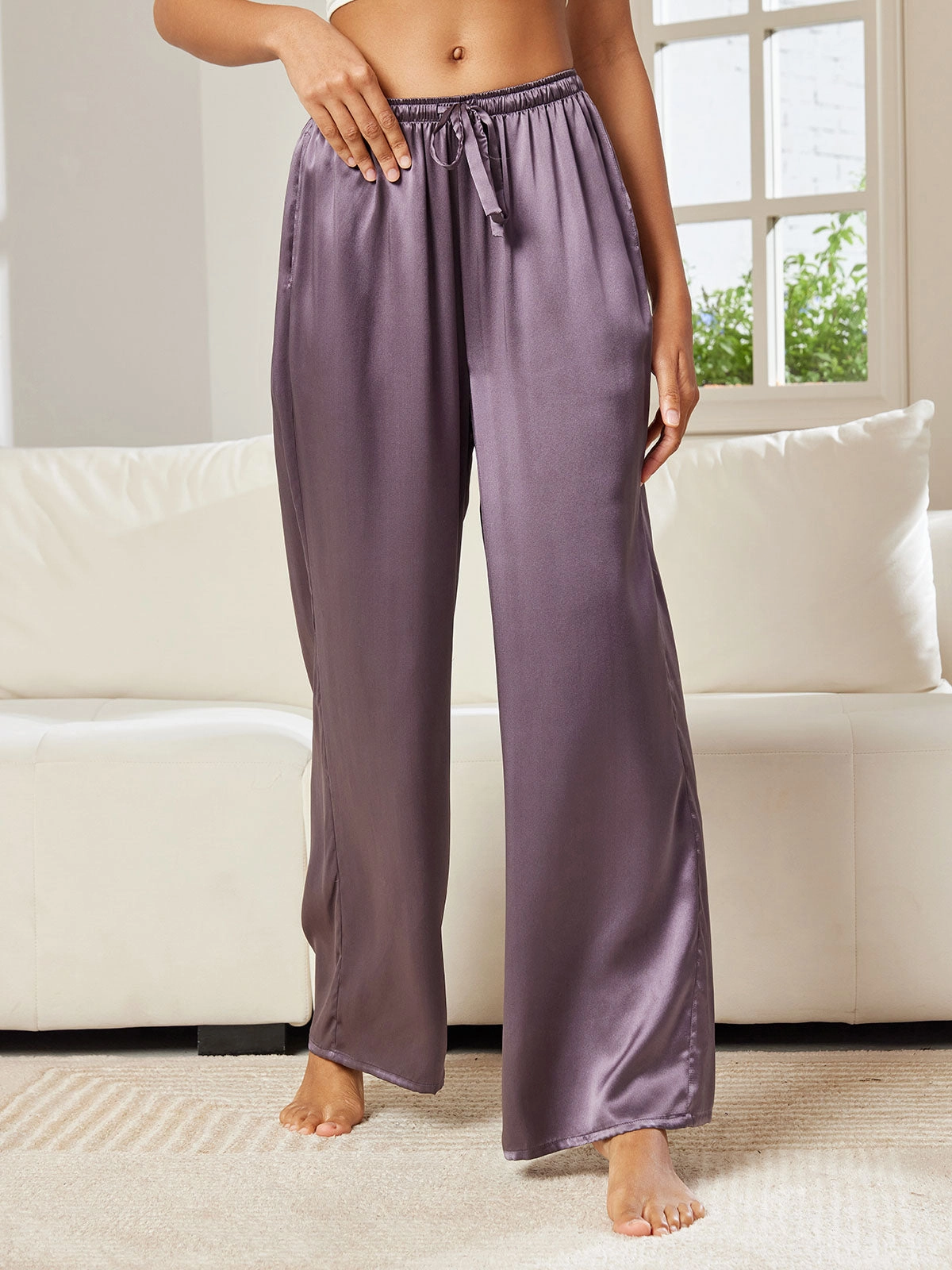 Pure Silk Relaxed Pants