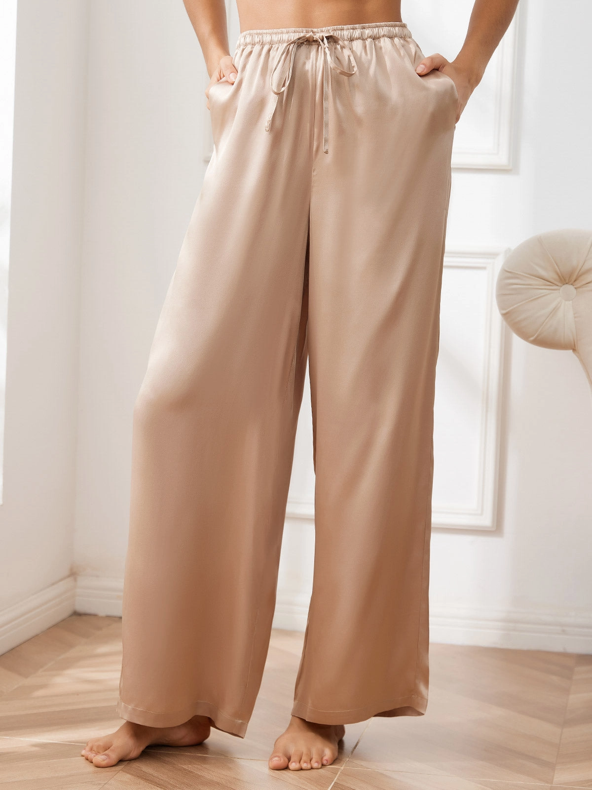 Pure Silk Relaxed Pants
