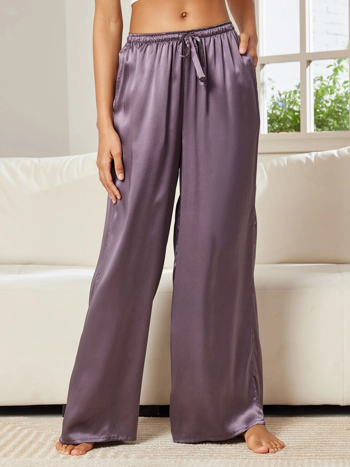 Pure Silk Relaxed Pants