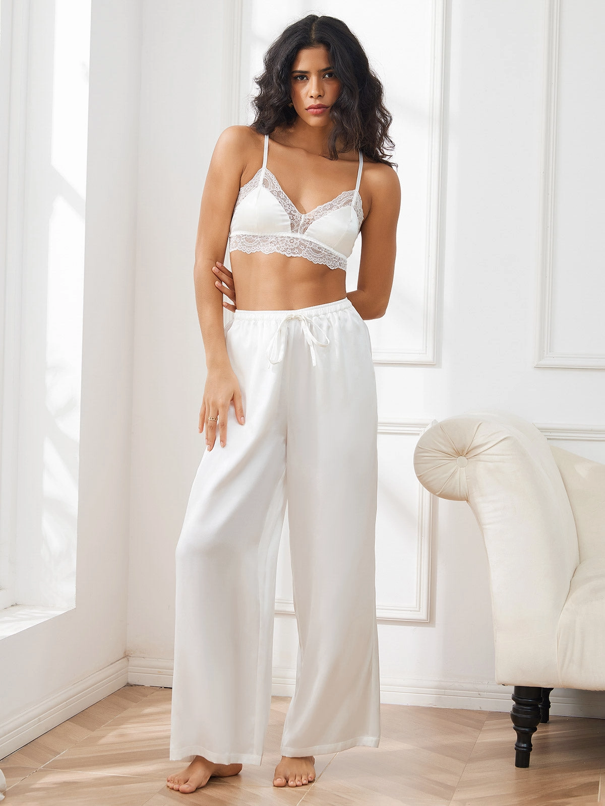 Pure Silk Relaxed Pants