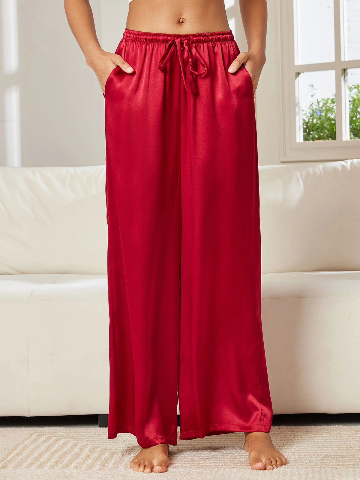 Pure Silk Relaxed Pants