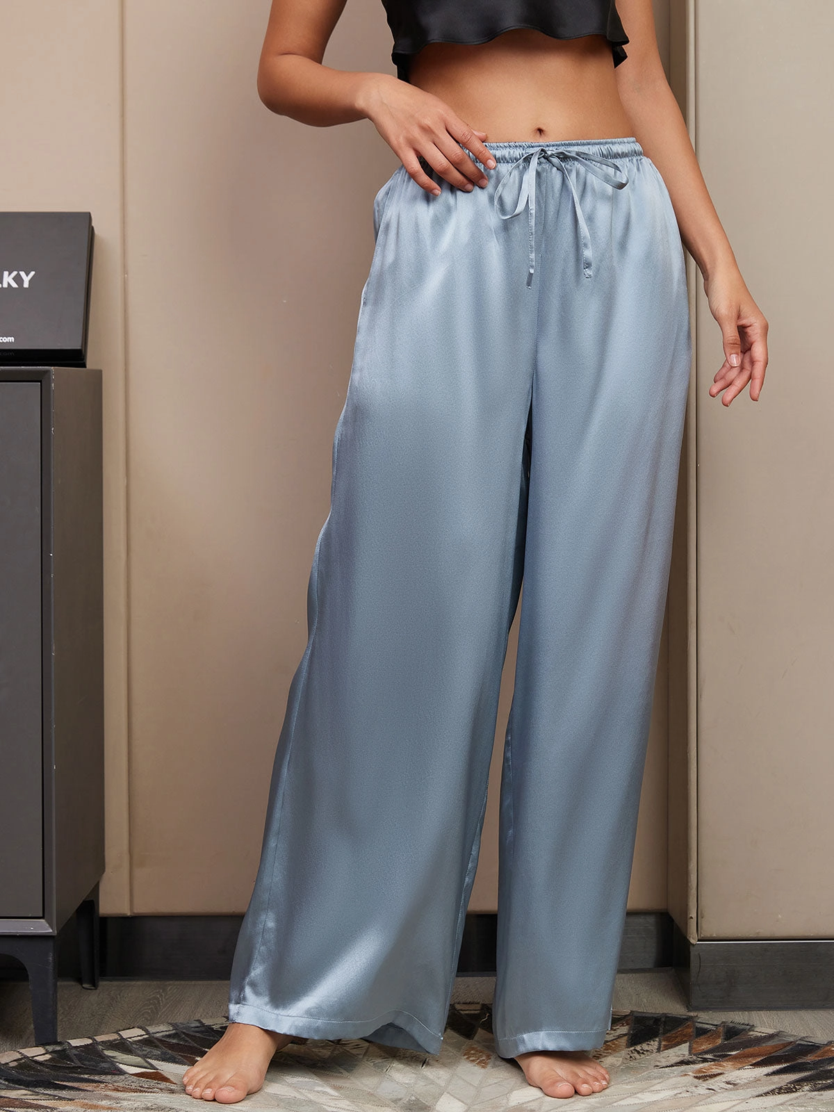 Pure Silk Relaxed Pants