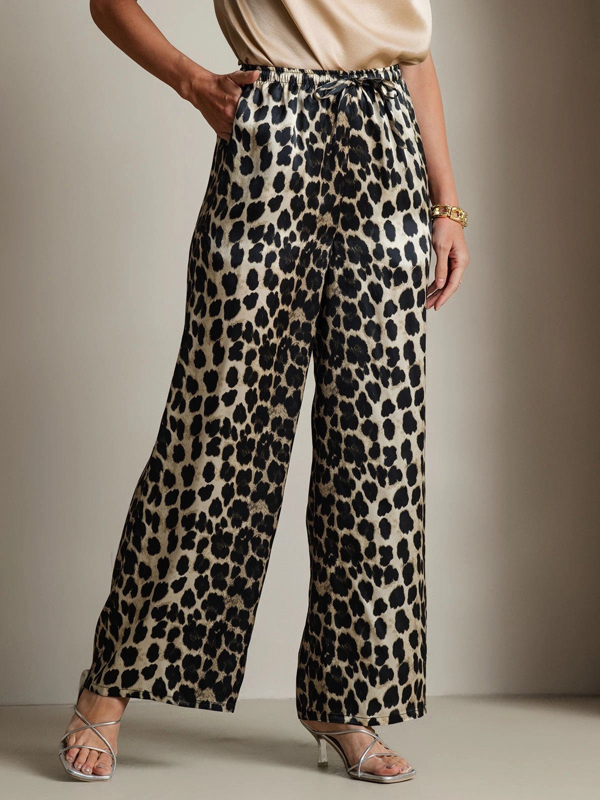 Pure Silk Relaxed Pants
