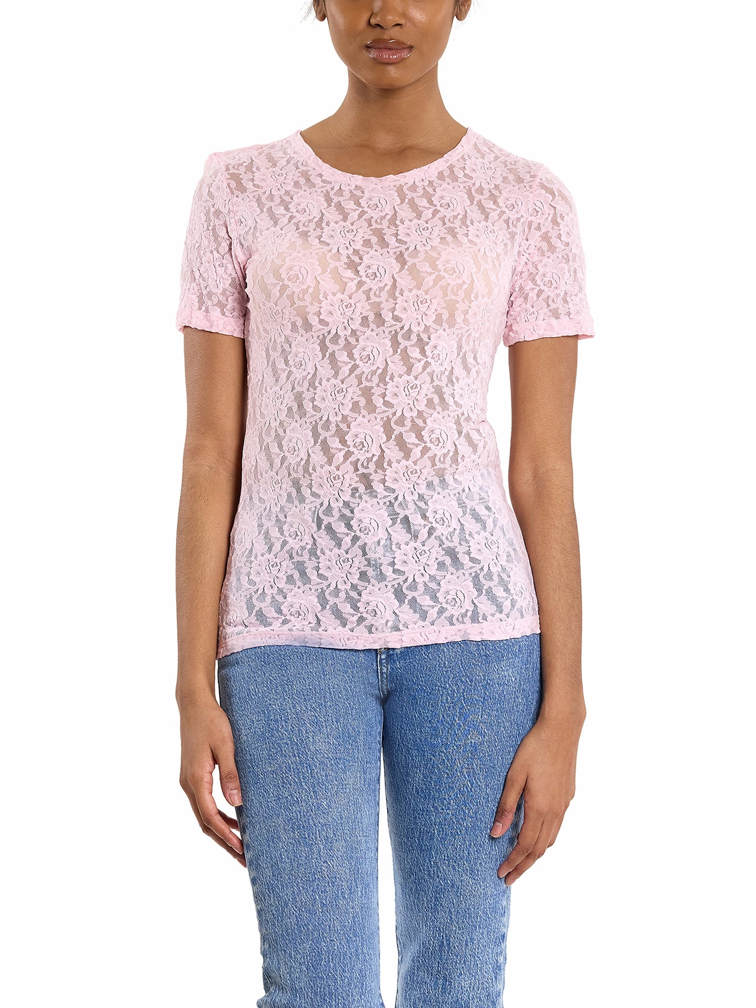 Signature Lace® Short Sleeve Top Bliss Pink