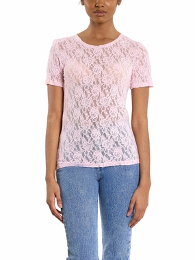 Signature Lace® Short Sleeve Top Bliss Pink