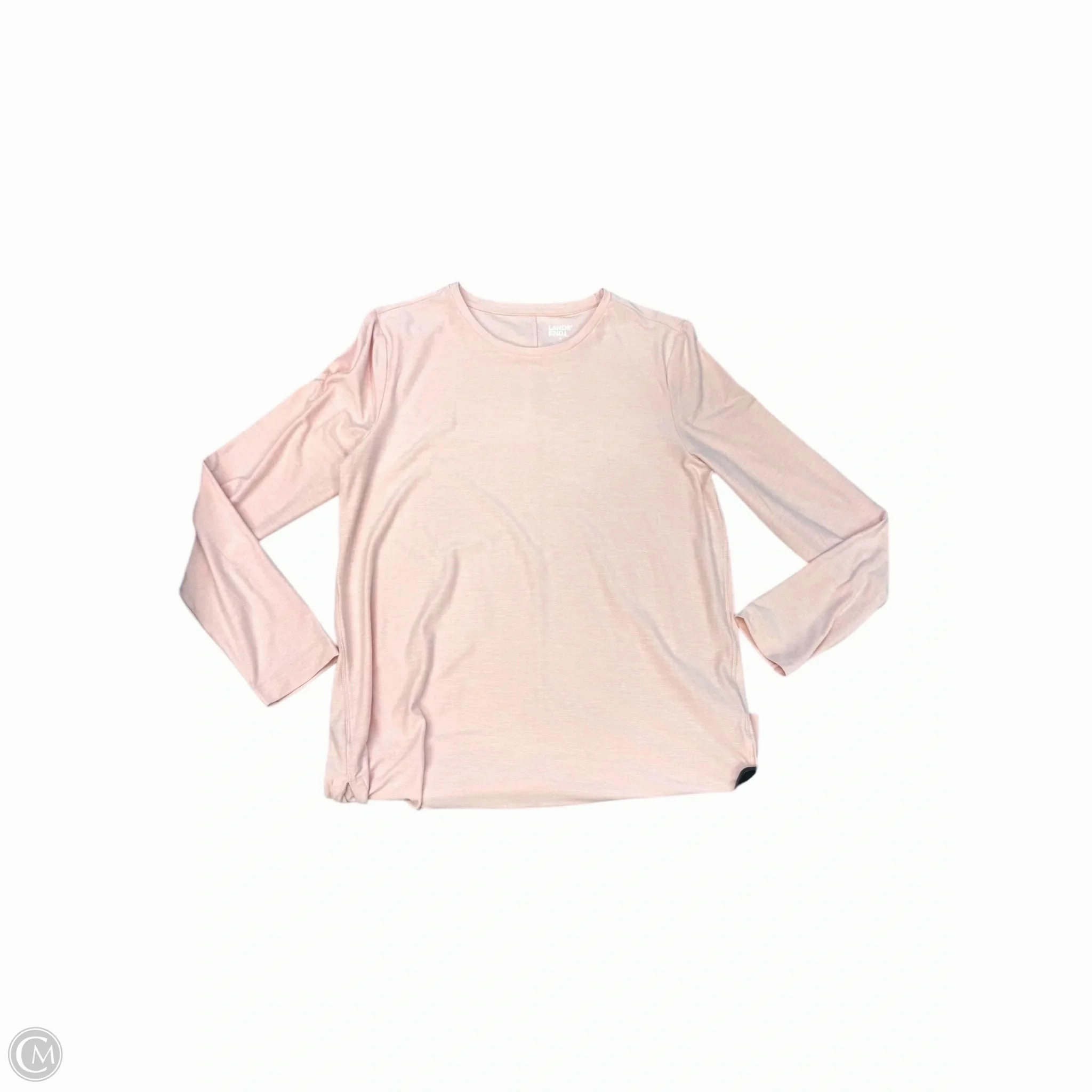Top Long Sleeve Basic By Lands End In Pink, Size: M