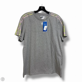 Top Short Sleeve Basic By Adidas In Grey, Size: M