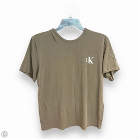 Top Short Sleeve Basic By Calvin Klein In Green, Size: L