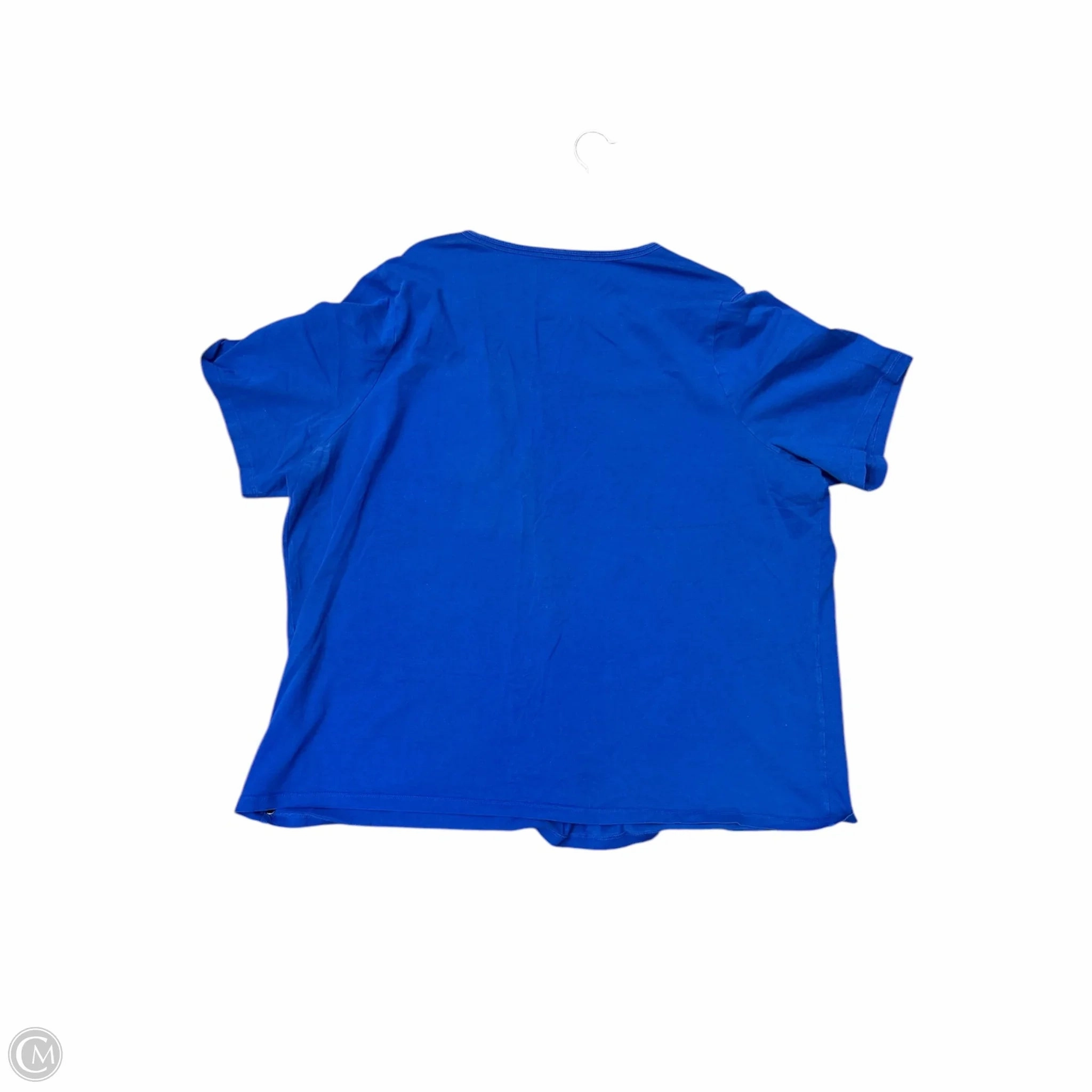 Top Short Sleeve Basic By Catherines In Blue, Size: 2x