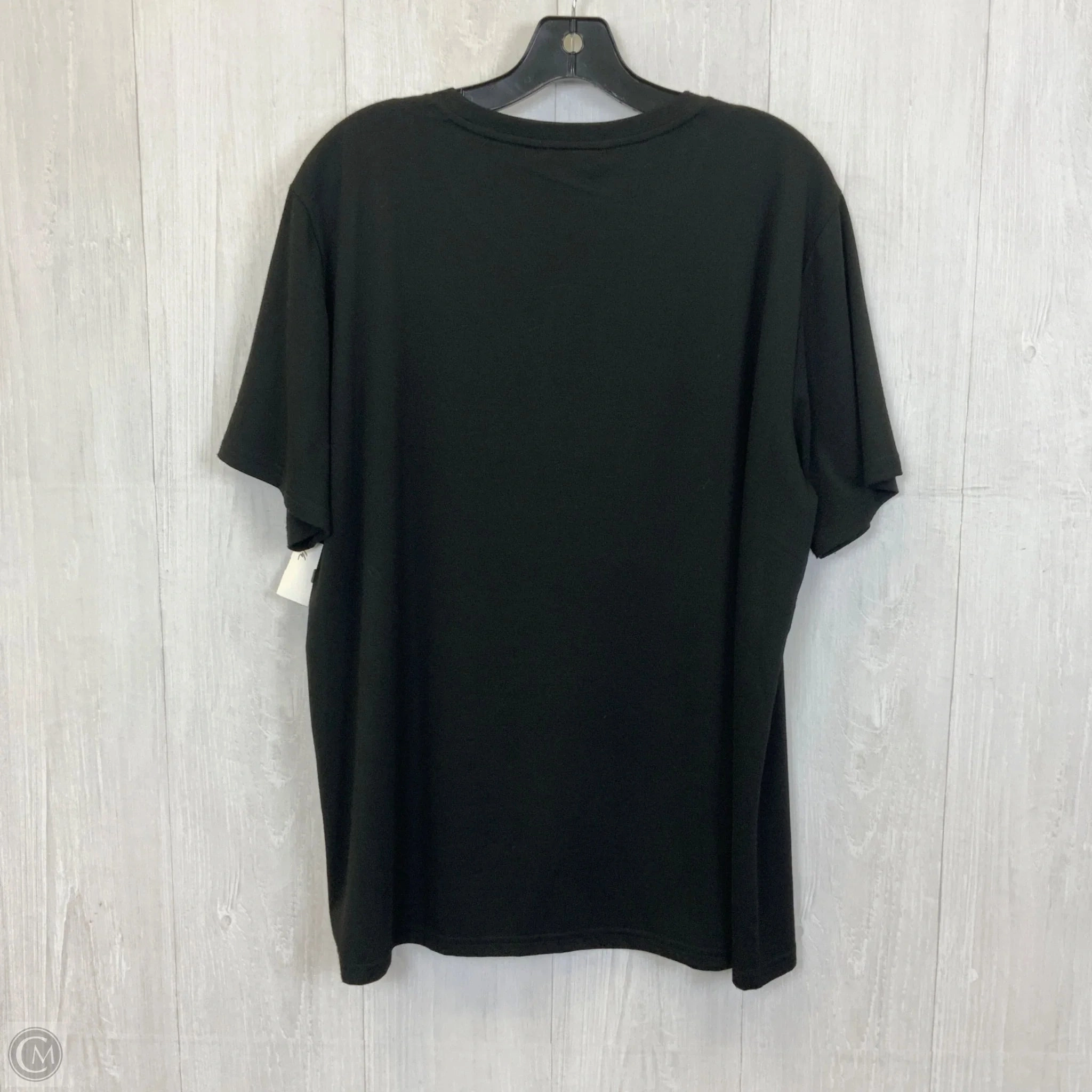 Top Short Sleeve Basic By Clothes Mentor In Black, Size: 3x