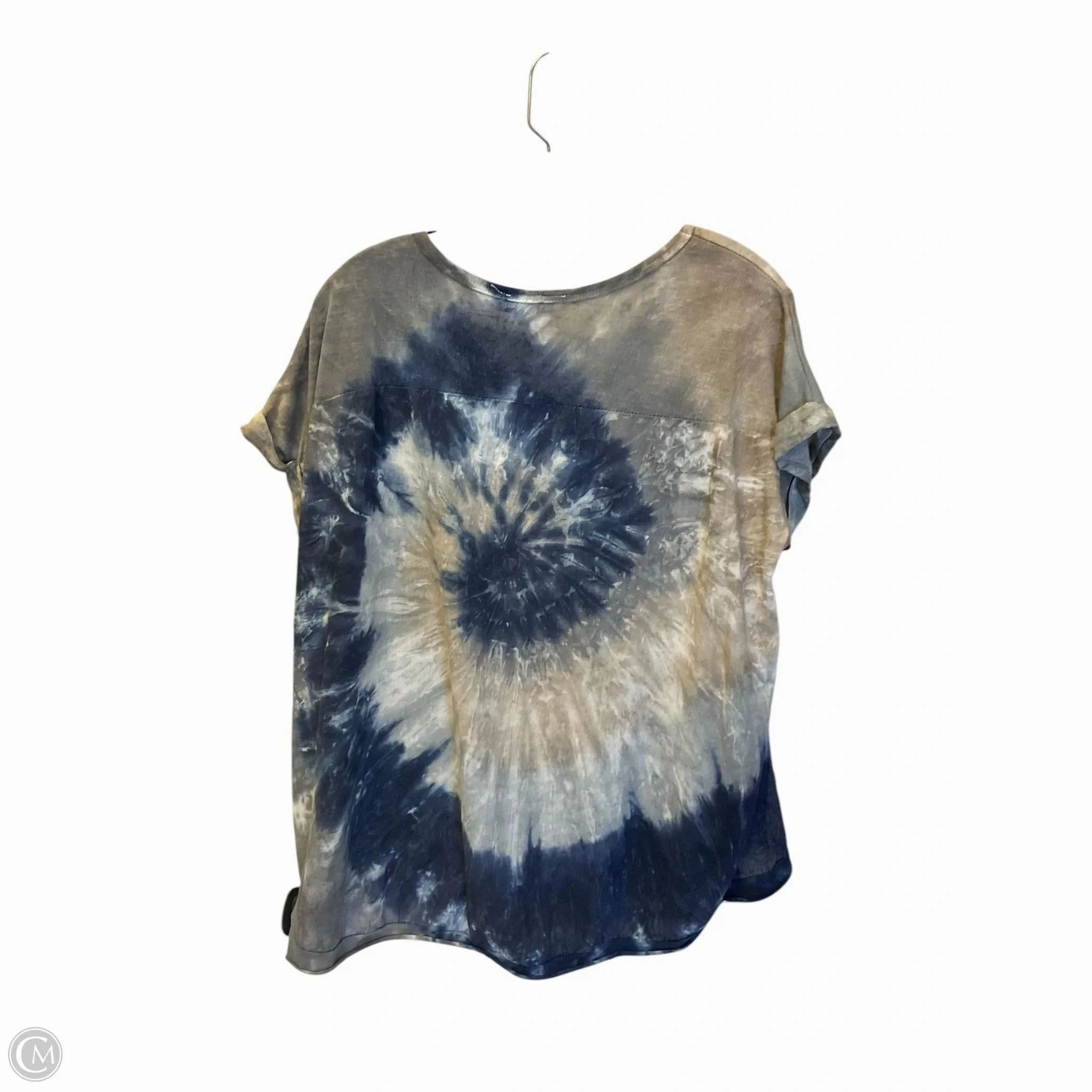 Top Short Sleeve Basic By Clothes Mentor In Tie Dye Print, Size: M