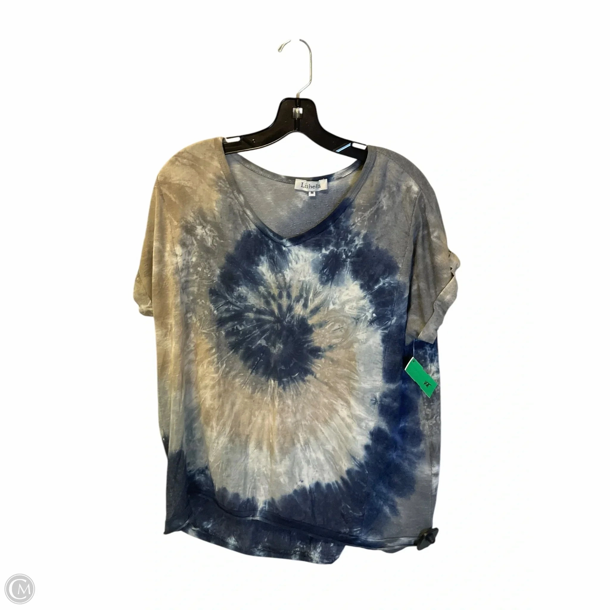 Top Short Sleeve Basic By Clothes Mentor In Tie Dye Print, Size: M
