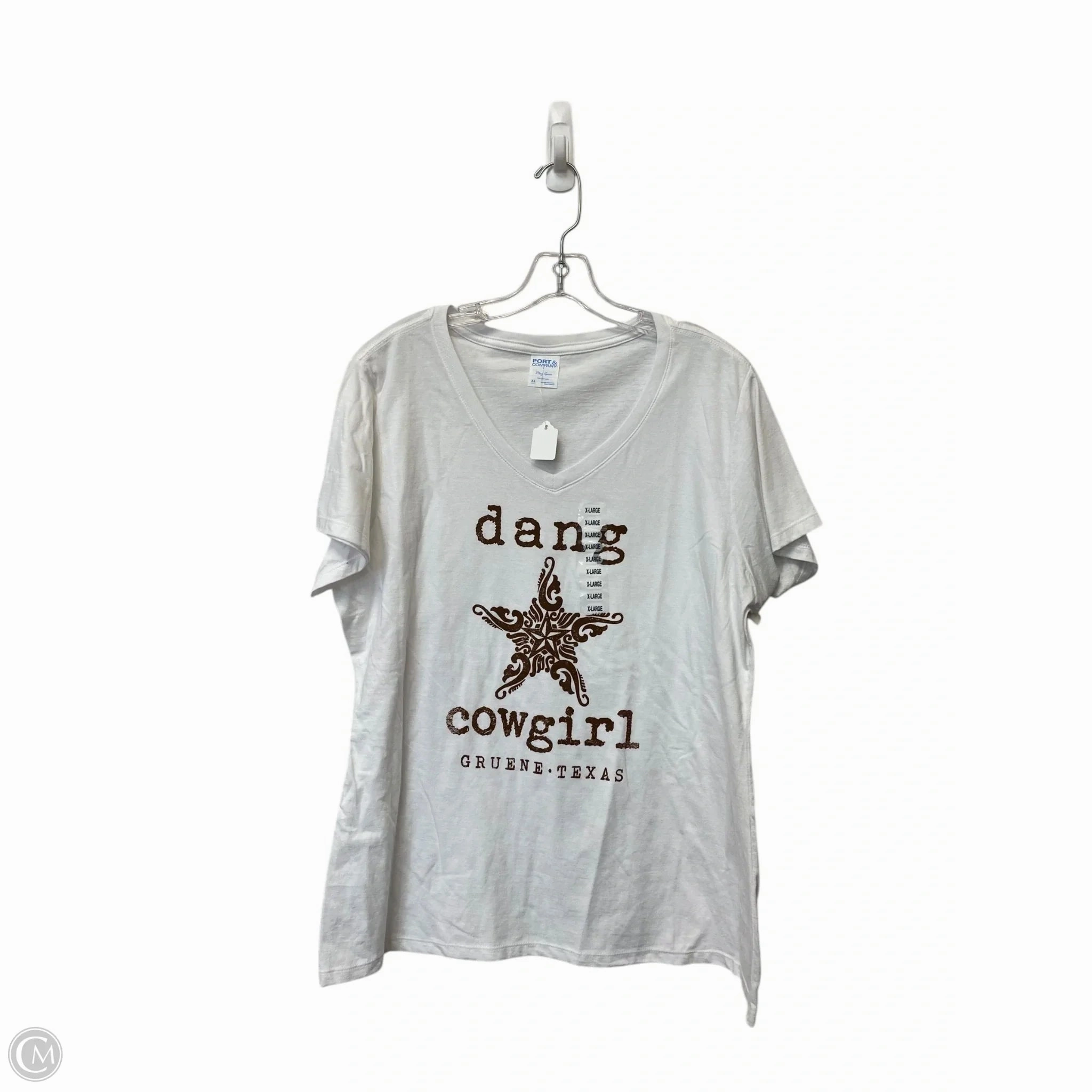 Top Short Sleeve Basic By Clothes Mentor In White, Size: Xl