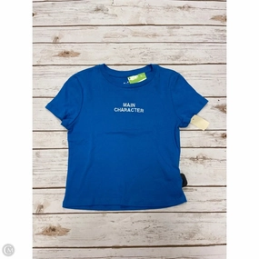 Top Short Sleeve Basic By Cmf In Blue, Size: M