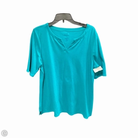 Top Short Sleeve Basic By Croft And Barrow In Teal, Size: L