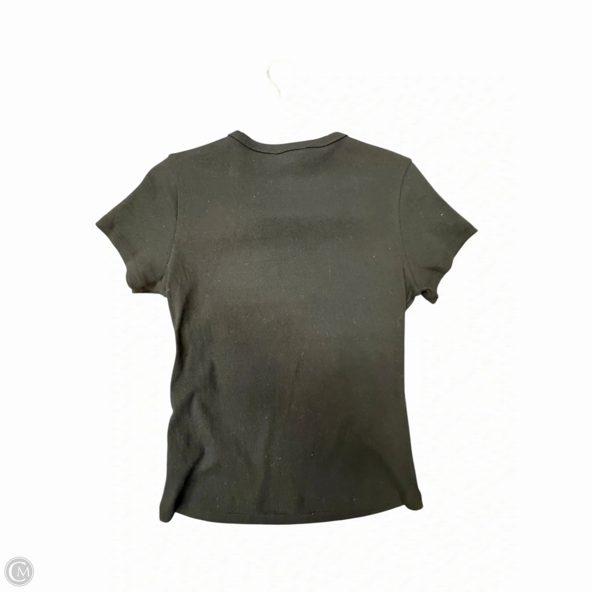 Top Short Sleeve Basic By Double Zero In Black, Size: L