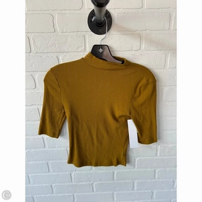 Top Short Sleeve Basic By Express In Yellow, Size: Xs