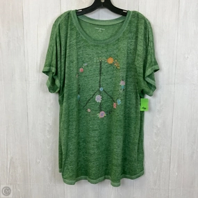 Top Short Sleeve Basic By Lane Bryant In Green, Size: 2x