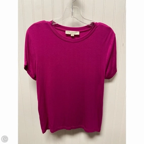 Top Short Sleeve Basic By Loft In Purple, Size: L