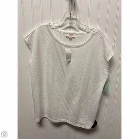 Top Short Sleeve Basic By Loft In White, Size: Xs