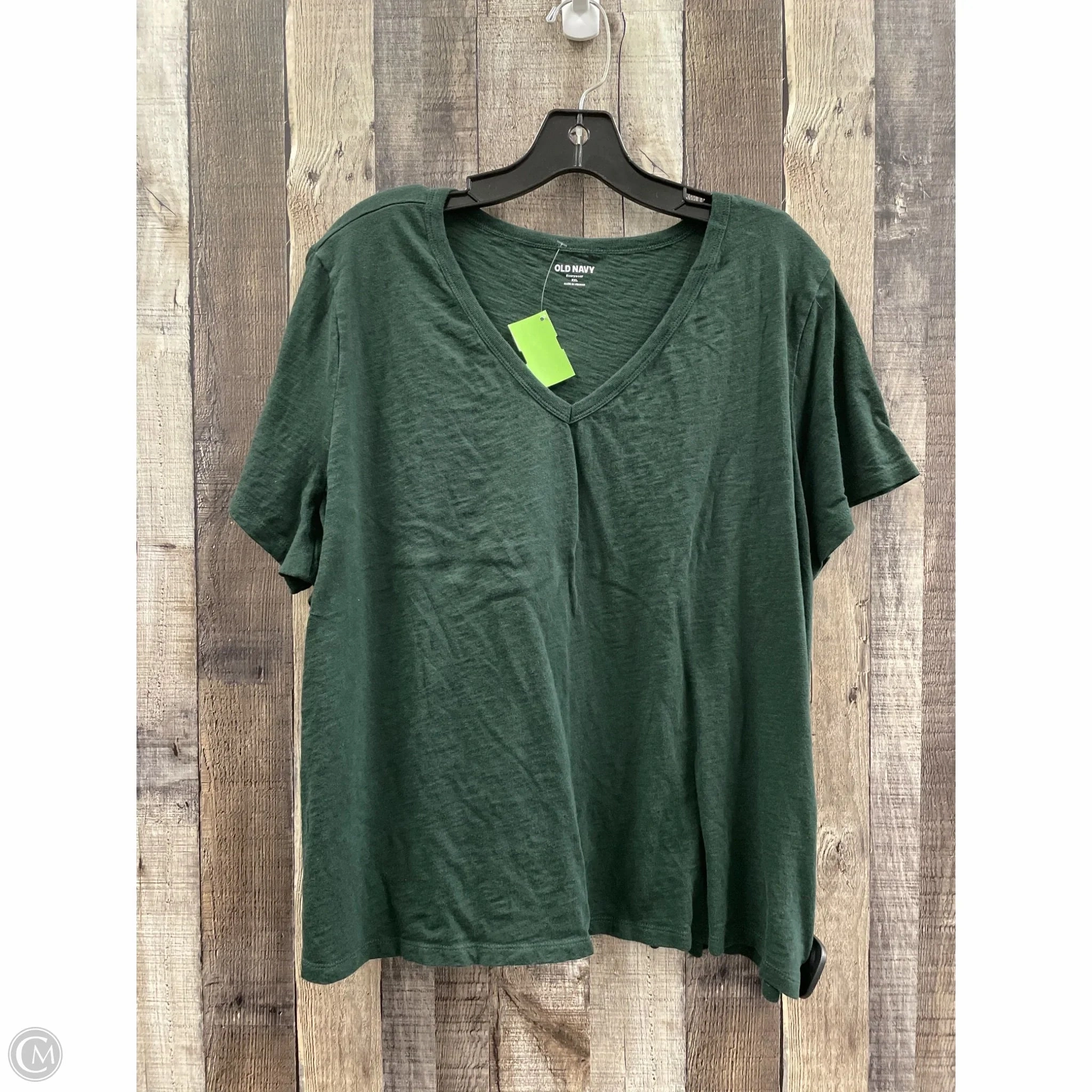 Top Short Sleeve Basic By Old Navy In Green, Size: Xxl