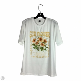 Top Short Sleeve Basic By Shein In White, Size: S
