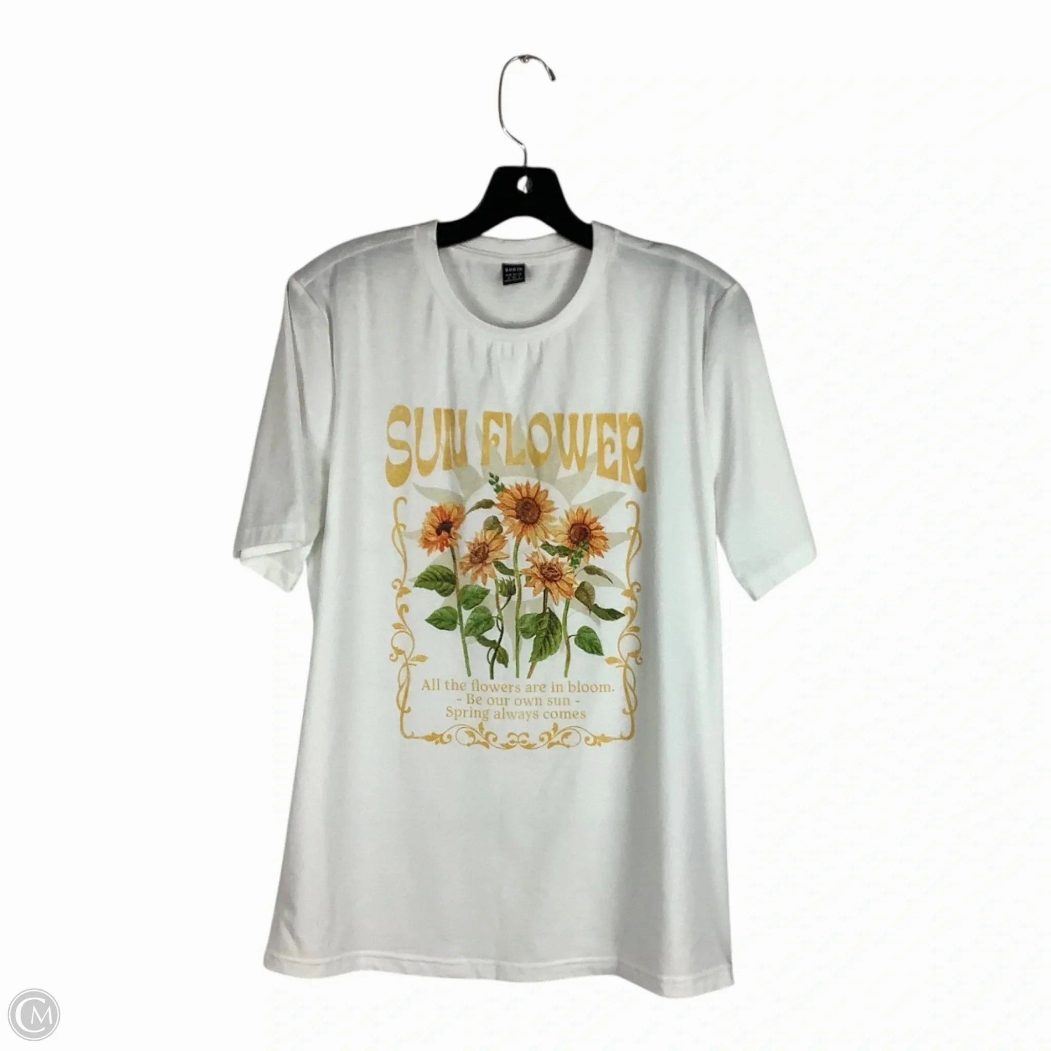Top Short Sleeve Basic By Shein In White, Size: S