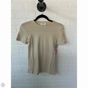 Top Short Sleeve Basic By Zenana Outfitters In Tan, Size: S