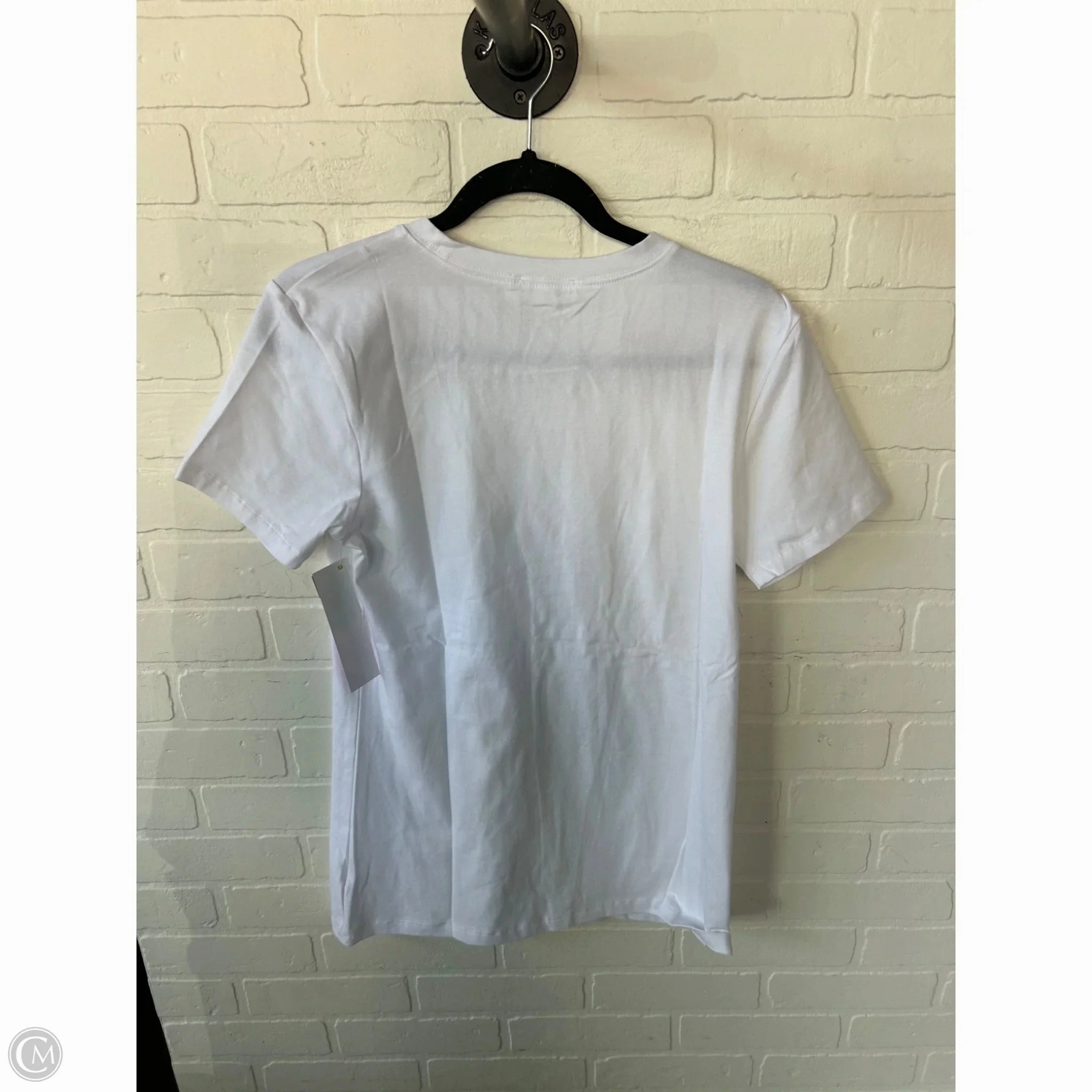 Top Short Sleeve Basic By Zenana Outfitters In White, Size: Xl