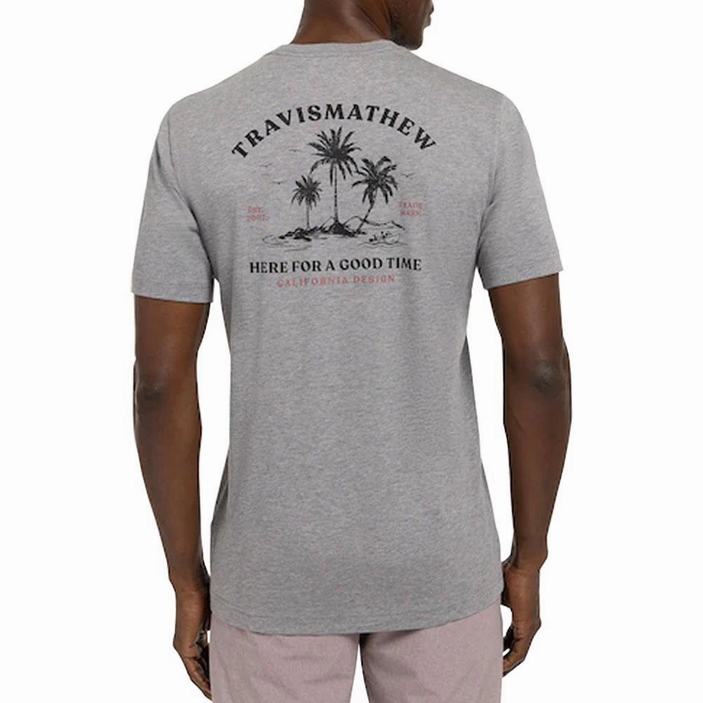 TravisMathew Sit and Go Golf T-Shirt Heather Gray - FW22 Men