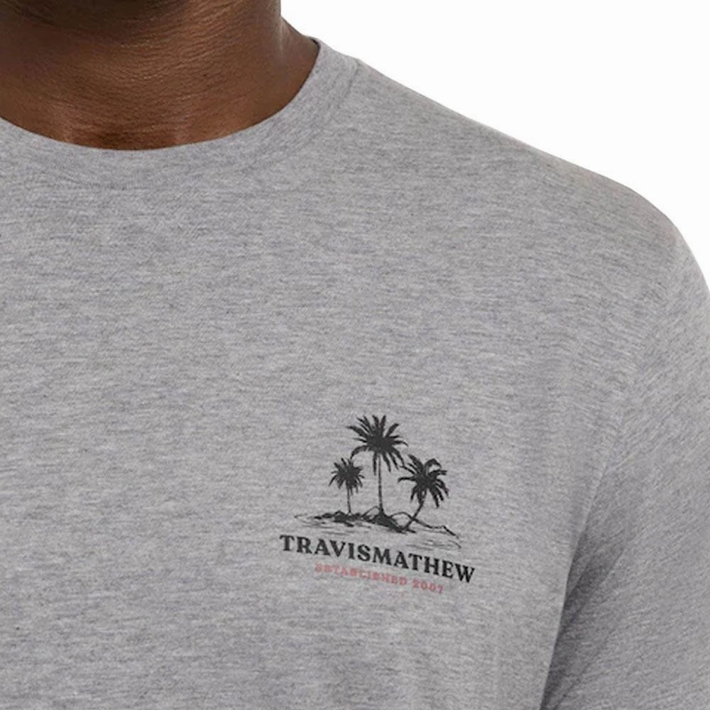 TravisMathew Sit and Go Golf T-Shirt Heather Gray - FW22 Men