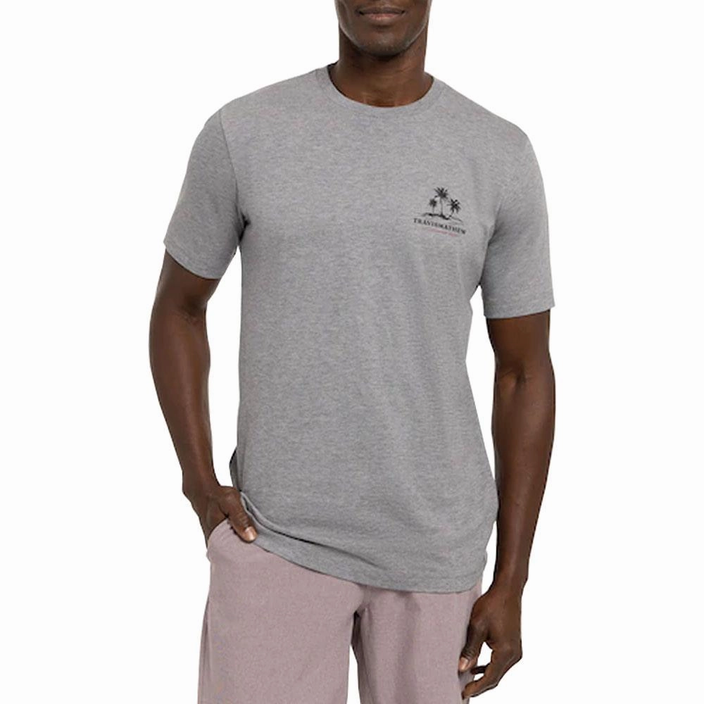 TravisMathew Sit and Go Golf T-Shirt Heather Gray - FW22 Men