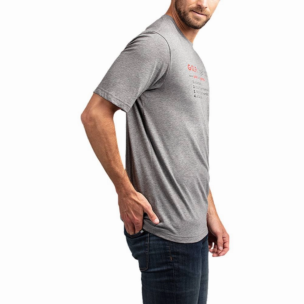 TravisMathew Trail Magic Golf T-Shirt Heather Quiet Shade - SS20 Men