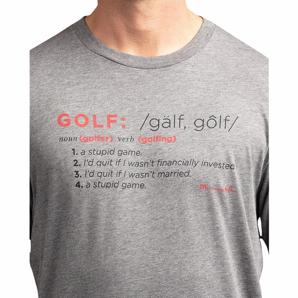 TravisMathew Trail Magic Golf T-Shirt Heather Quiet Shade - SS20 Men