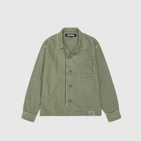 UNTRIMMED ZIP SHIRT