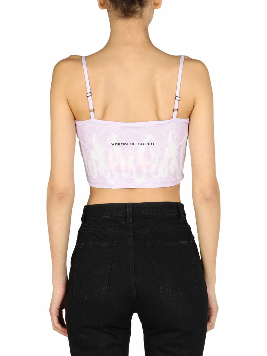 Vision Of Super Printed Cropped Top