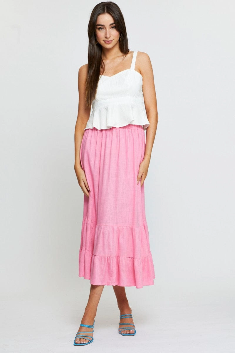 White Peplum Top Sleeveless
