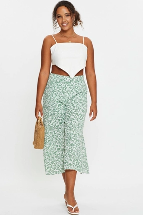 White Scarf Top Sleeveless Crop