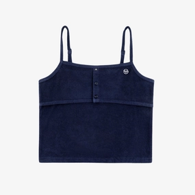 womens sergio tacchini edda tank top (martime blue)